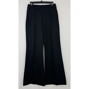 Spanx Flare Ponte Pull On Pants Women's Medium Stretch Front Middle Seam Black